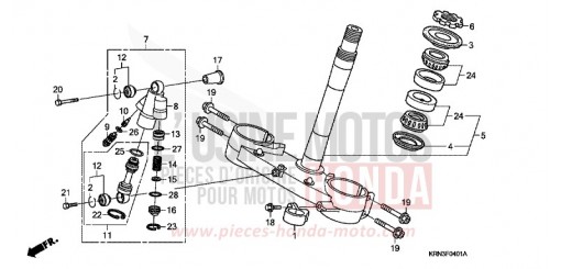 LENKSCHAFT (CRF250R8/9)/LENKUNGSDAEMPFER CRF250R9 de 2009